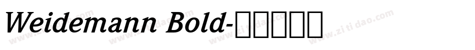 Weidemann Bold字体转换